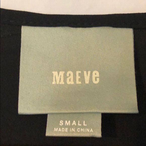 Maeve black blouse size small EUC - Picture 4 of 5